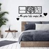 Kit 3 Quadro Casal Amor Frase para Todo Sempre Mdf Preta - 4