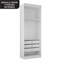 Ver imagem 3 de Guarda Roupa Solteiro Modulado 2 Portas 3 Gavetas 100% MDF Orion