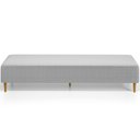 Ver imagem 3 de Puff Decorativo Sala de Estar Bali W01 Pés Palito 170x60cm Bouclê Cinza - Lyam Decor