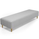 Ver imagem 1 de Puff Decorativo Sala de Estar Bali W01 Pés Palito 170x60cm Bouclê Cinza - Lyam Decor