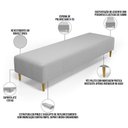 Ver imagem 4 de Puff Decorativo Sala de Estar Bali W01 Pés Palito 170x60cm Bouclê Cinza - Lyam Decor