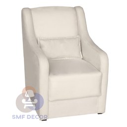 Poltrona para Amamentação Glamour com Almofada Bege - 1