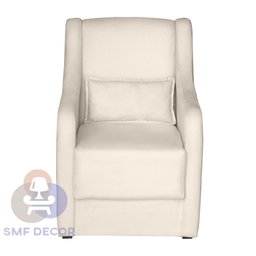 Poltrona para Amamentação Glamour com Almofada Bege - 3