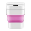 Ver imagem 1 de Lixeira Automatica Inteligente Sensor Smart Cesto Retratil a Prova D Agua Viagem Camping Rosa