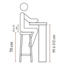 Ver imagem 5 de Banqueta Retro Alta Ferro Industrial Assento Peroba 70cm Cor:estofado