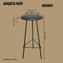 Ver imagem 7 de Banqueta Retro Alta Ferro Industrial Assento Peroba 70cm Cor:estofado