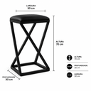 Ver imagem 3 de Banqueta 70 cm Bancada Industrial Cozinha Balcão Moderno Metal Couro Sintético