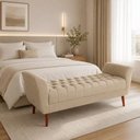 Ver imagem 2 de Recamier 180 cm em Suede para Quarto Banco Decorativo Beira Cama