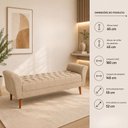 Ver imagem 3 de Recamier 180 cm em Suede para Quarto Banco Decorativo Beira Cama