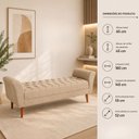 Ver imagem 3 de Recamier 180 cm em Suede para Quarto Banco Decorativo Beira Cama