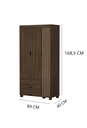 Ver imagem 3 de Kit Quarto Bela Solteiro de Mdf Cama + Guarda Roupa 3 Portas Designer Moderno Ripado