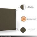 Ver imagem 3 de Cabeceira Design para Cama Queen Bezos Pés em Madeira Veludo Castor G91 - Gran Belo