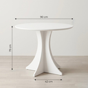 Ver imagem 4 de Mesa de Jantar Redonda Elisa 4 Lugares 90x90 Base em X em Mdf - Branco