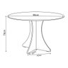 Mesa de Jantar Redonda Elisa 4 Lugares 90x90 Base em X em Mdf - Branco - 4