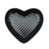 PORTA JOIAS DE CERÂMICA CORAÇÃO PRETO 20,5CM 192526 - RIO TIJUCAS - 1