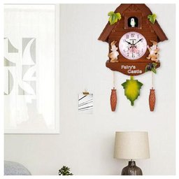 Relogio Cuco Musical Pendulo Vintage Estilo Madeira Parede Passaro Decorativo Quartzo Classico Retro - 2