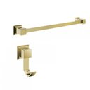 Ver imagem 1 de Kit com Porta Toalha de Banho 62cm e 01 Cabide Gold Ducon Metais