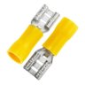 200un Terminal Fêmea Faston Pré-isolado 4mm a 6mm Amarelo - 2