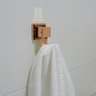 Kit com Porta Toalha de Banho 62cm e 01 Cabide Rose Gold Ducon Metais - 3