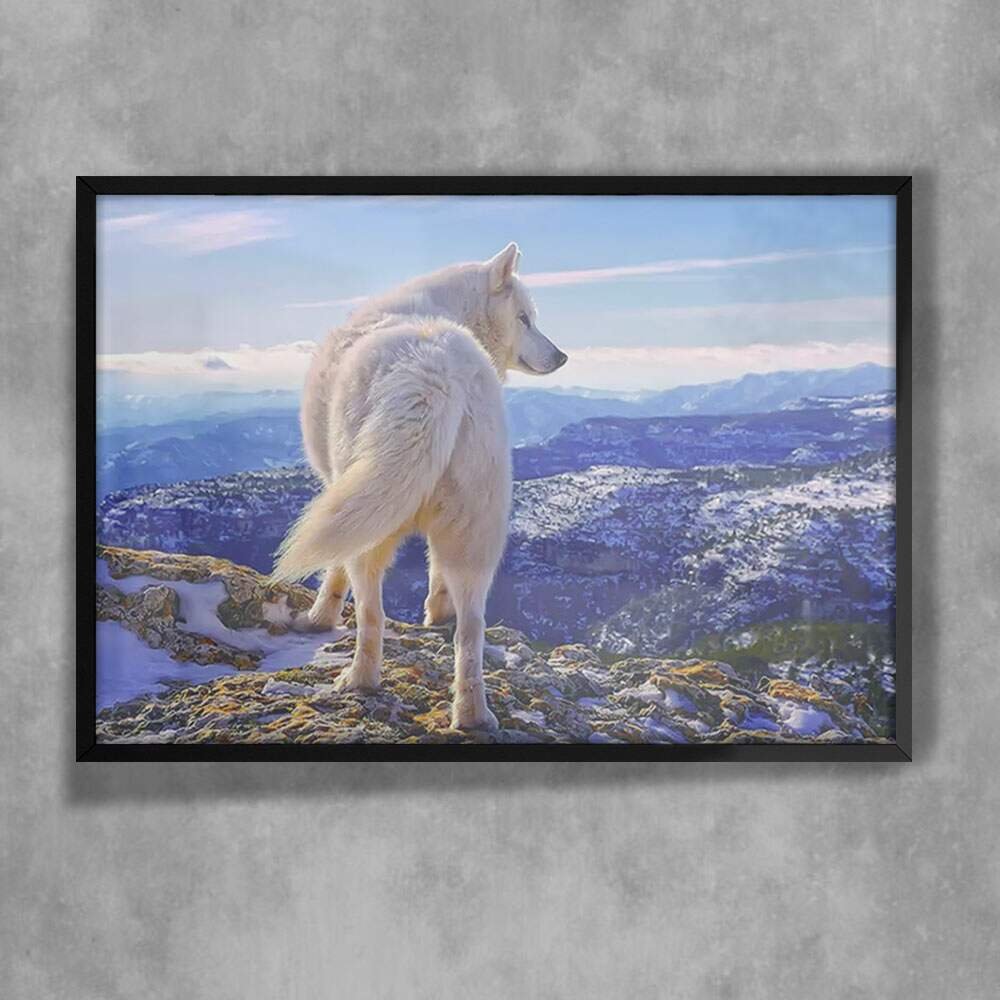 Quadro Decorativo Animais 23 - Lobo-34x49Cm - 1