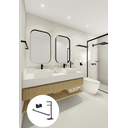 Ver imagem 2 de Kit de Acessórios para Banheiro com 3 Peças em Aço Inox Preto Fosco Texturizado com Toalheiro Simple