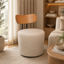 Ver imagem 2 de Poltrona Decorativa 54cm Inter Linho Nobre Bege - Sallar Home