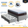 Cama Box com Colchão de Espuma D33 Pillow Top Comfort Luxo + Auxiliar de Molas Unique Solteiro 88cm - 3