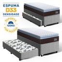 Ver imagem 2 de Cama Box com Colchão de Espuma D33 Pillow Top Comfort Luxo + Auxiliar de Molas Unique Solteiro 88cm