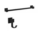 Ver imagem 1 de Kit com Porta Toalha de Banho 62cm e 01 Cabide Black Ducon Metais