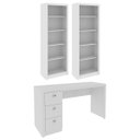 Ver imagem 1 de Conjunto para Escritório 3 Peças Branco Tecnomobili
