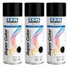 Kit 3 Tinta Spray Preto Fosco Alta Temperatura 350ml - 1