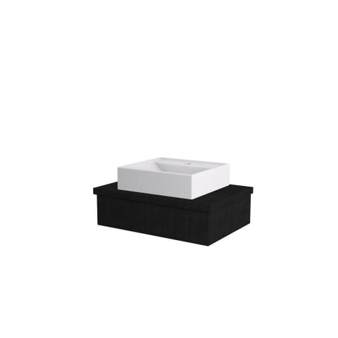 Conjunto Bancada C-cuba Q39 Metrópole 600 Nogal Preto Ônix