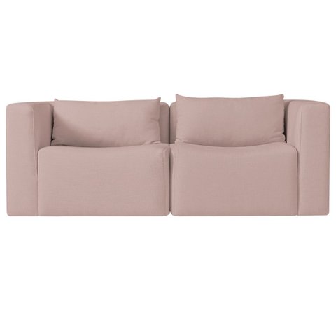 Sofá 2 Lugares Billy 150cm Orgânico Luxo Recepção Bouclé