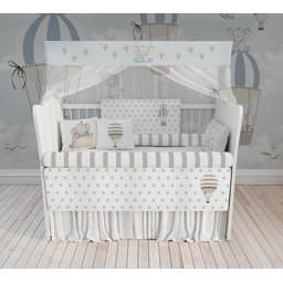 Kit berço infantil navio menino para quarto de bebê KT30 - 1