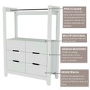 Ver imagem 7 de Quarto Infantil Completo Guarda-Roupa Closet e Cama Casal Montessoriana 100% MDF Olivia e Mark Branco