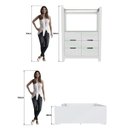 Ver imagem 4 de Quarto Infantil Completo Guarda-Roupa Closet e Cama Casal Montessoriana 100% MDF Olivia e Mark Branco