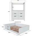 Ver imagem 3 de Quarto Infantil Completo Guarda-Roupa Closet e Cama Casal Montessoriana 100% MDF Olivia e Mark Branco