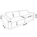 Ver imagem 6 de Sofá 4 Lugares para Sala Living 288cm Boracay K01 Couríssimo Camel - Lyam Decor