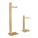 Ver imagem 1 de Kit 01 Papeleira Uma Haste e 01 Porta Toalhas de Bancada Ouro Fosco Ducon Metais