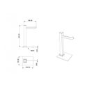 Ver imagem 5 de Kit 1 Papeleira de Chão Dupla Ouro Fosco e 1 Porta Toalhas de Bancada Ouro Fosco com Vidro Incolor D