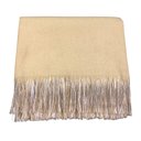 Ver imagem 3 de Manta para Sofá Xale Decorativo Protetor 1,60x1,40m Berlim Bege