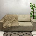 Ver imagem 2 de Manta para Sofá Xale Decorativo Protetor 1,60x1,40m Berlim Bege