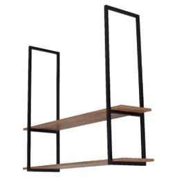 Nicho Preto Prateleira Suspensa Teto Banheiro Madeirado 80cm - 3