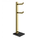 Ver imagem 2 de Kit 1 Papeleira de Chão Dupla e 1 Porta Toalhas de Bancada com Vidro Ducon Metais