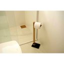 Ver imagem 4 de Kit 1 Papeleira de Chão e 1 Porta Toalhas de Bancada com Vidro Ducon Metais