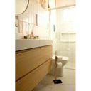 Ver imagem 4 de Kit 1 Papeleira de Chão Dupla e 1 Porta Toalhas de Bancada com Vidro Ducon Metais