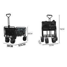 Carrinho Vagao Utilitario Carga Roda Grande Dobravel Caçamba Grande Capacidade Armazenamento Terreno - 11