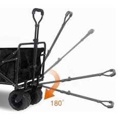 Carrinho Vagao Utilitario Carga Roda Grande Dobravel Caçamba Grande Capacidade Armazenamento Terreno - 8