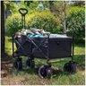 Carrinho Vagao Utilitario Carga Roda Grande Dobravel Caçamba Grande Capacidade Armazenamento Terreno - 12