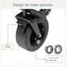 Carrinho Vagao Utilitario Carga Roda Grande Dobravel Caçamba Grande Capacidade Armazenamento Terreno - 4